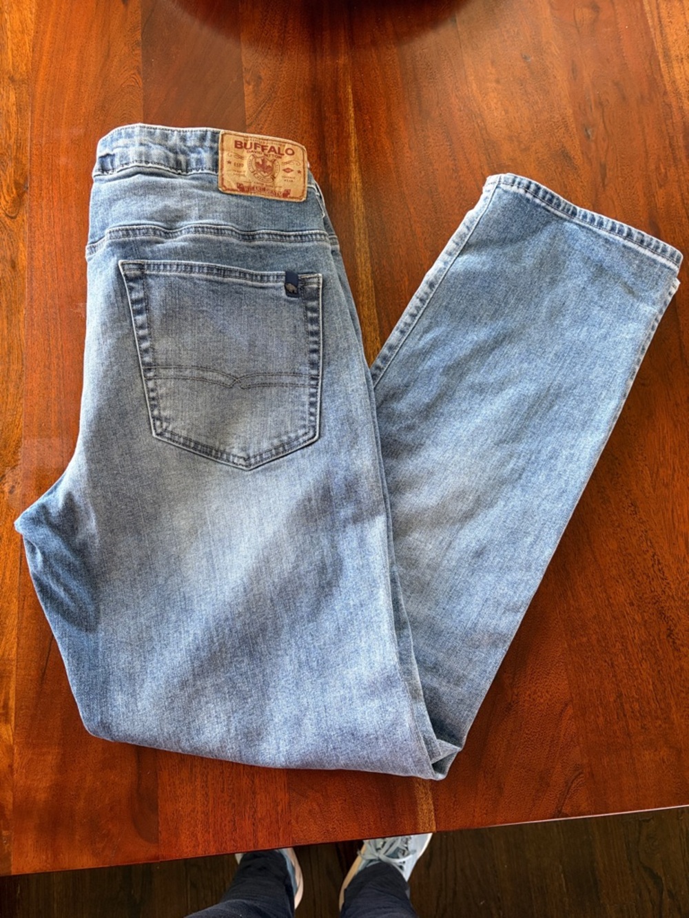 Buffalo David Bitton Light Blue Straight-Leg Men's Jeans